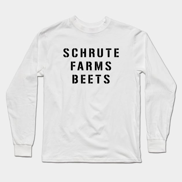 Schrute Farms Beets Long Sleeve T-Shirt by redsoldesign